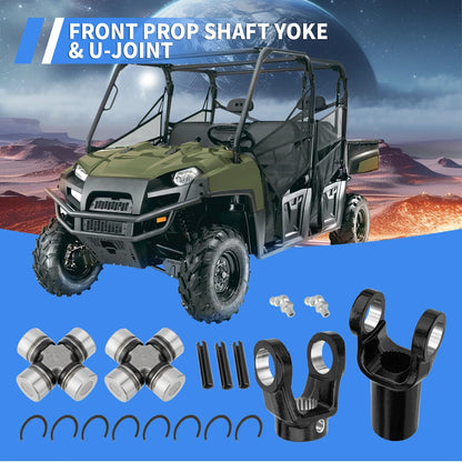 Front Prop Shaft Yoke & U-Joint 2 x Side for Polaris Ranger 700 800 900