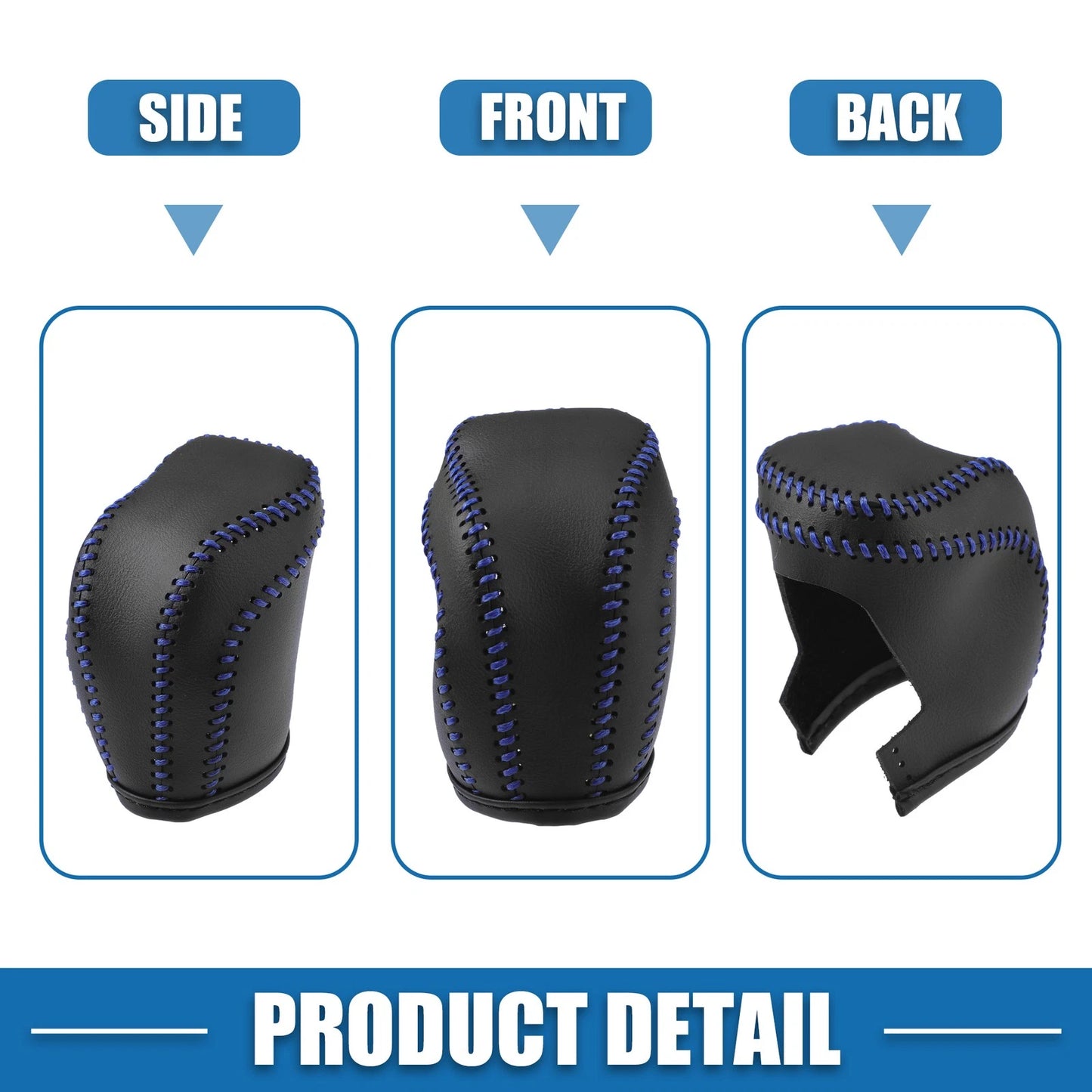 Gear Shift Knob Cover for Toyota RAV4 (2013-2016) Black Blue