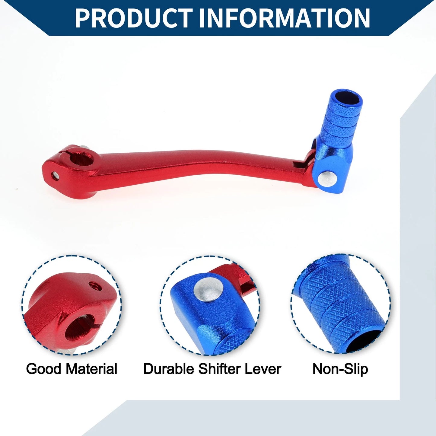 Folding Gear Shifter Lever for Bosuer 125 Red Blue