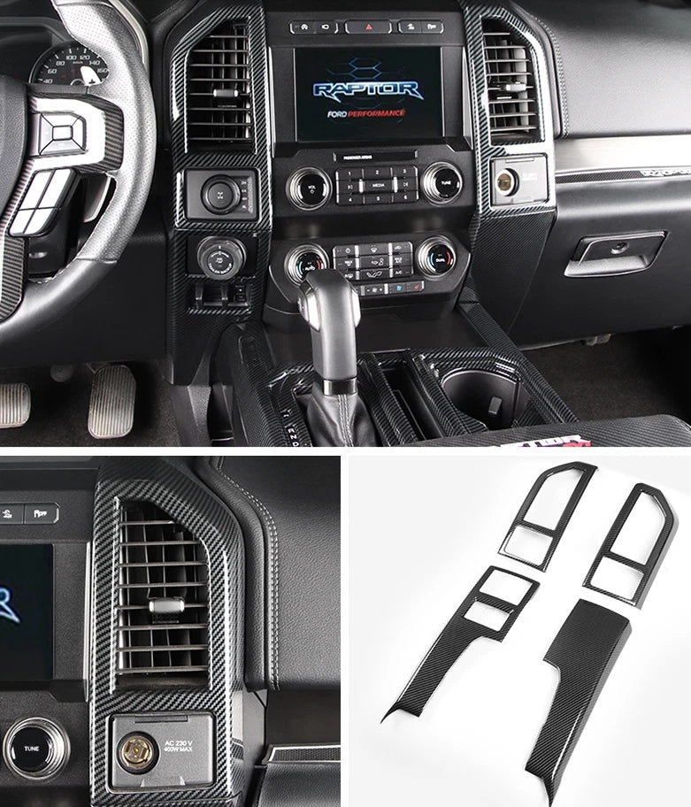 Carbon Fiber Air Vent Outlet Cover Trim for Ford F150 (2015-2019)