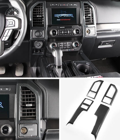 Carbon Fiber Air Vent Outlet Cover Trim for Ford F150 (2015-2019)