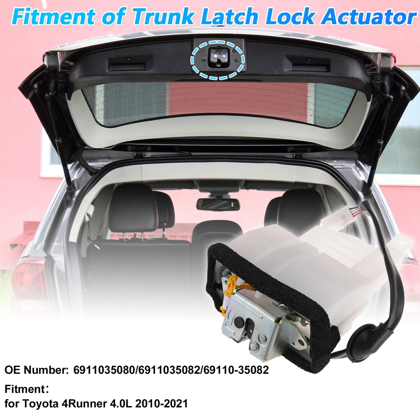 Rear Trunk Latch Lock Actuator / 4 Pins / for Toyota 4Runner (2010–2021)