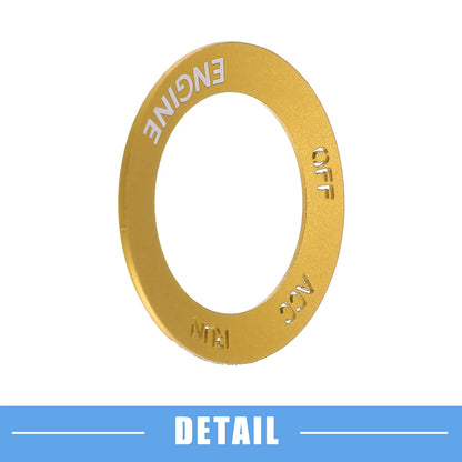Engine Start Button Sticker for Dodge Charger Challenger Aluminum Gold Tone