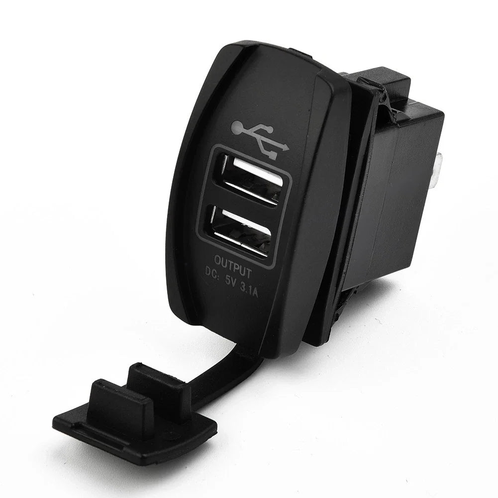 Compact Dual USB Power Charger Rocker Switch for Car/Boat ARB