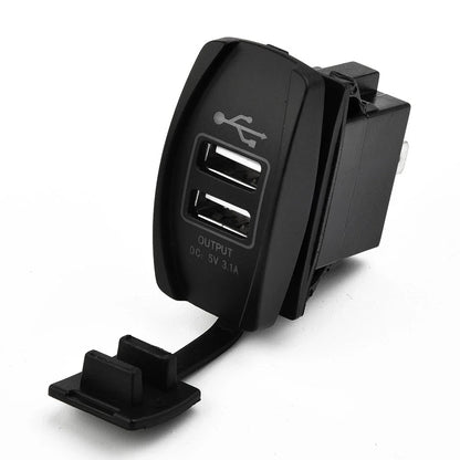 Compact Dual USB Power Charger Rocker Switch for Car/Boat ARB