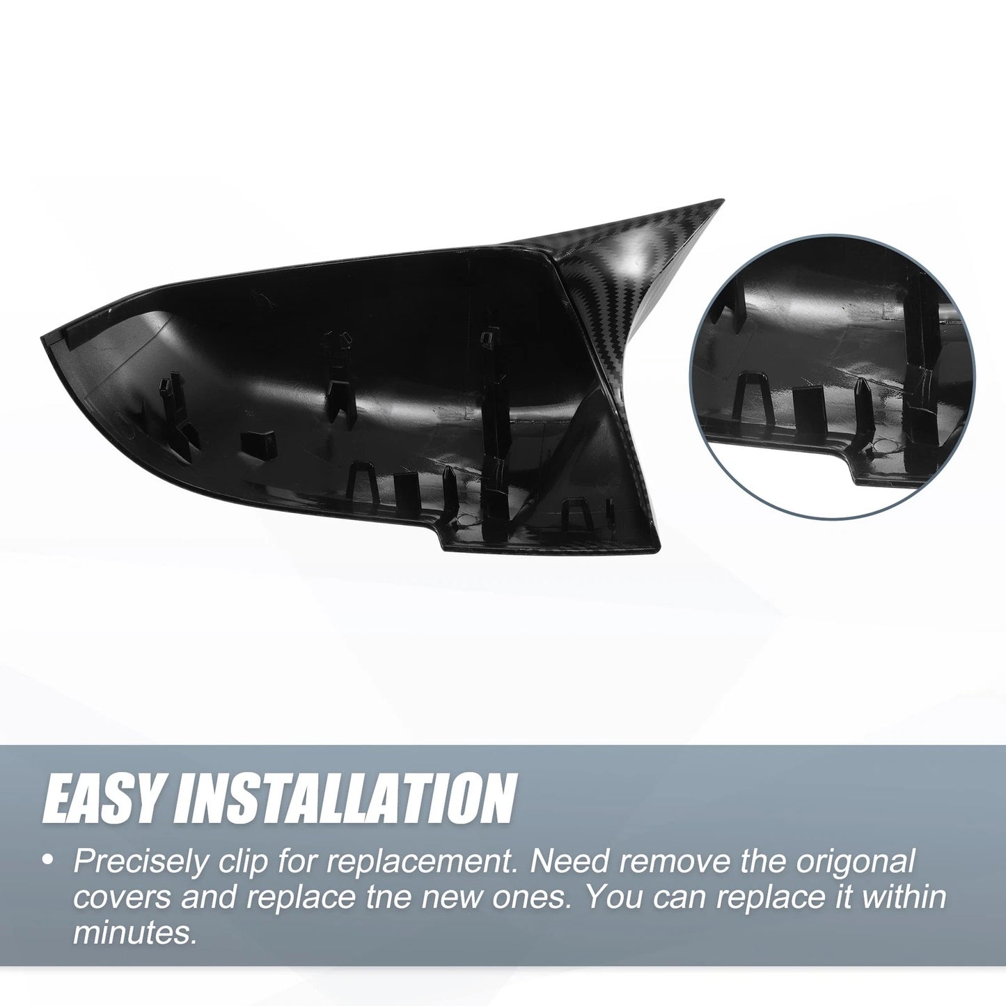 Carbon Fiber Rearview Mirror Cover Cap for BMW X1 328i 125i 330i (2011-2015)