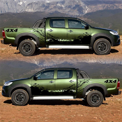 Car Truck SUV Side Body Vinyl Sticker Splash Graphics Decal Black