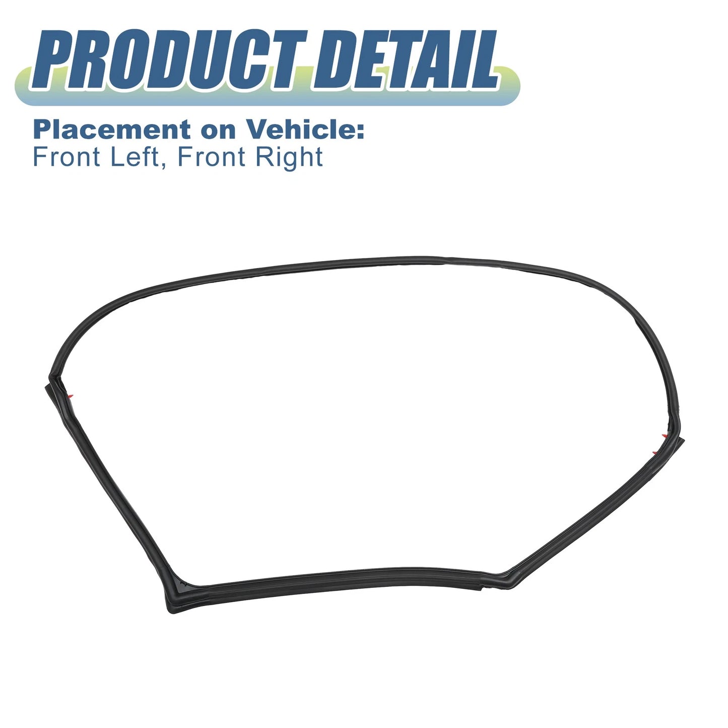 2 x Window Glass Seals for Jeep Wrangler (2007-2018)