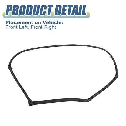 2 x Window Glass Seals for Jeep Wrangler (2007-2018)