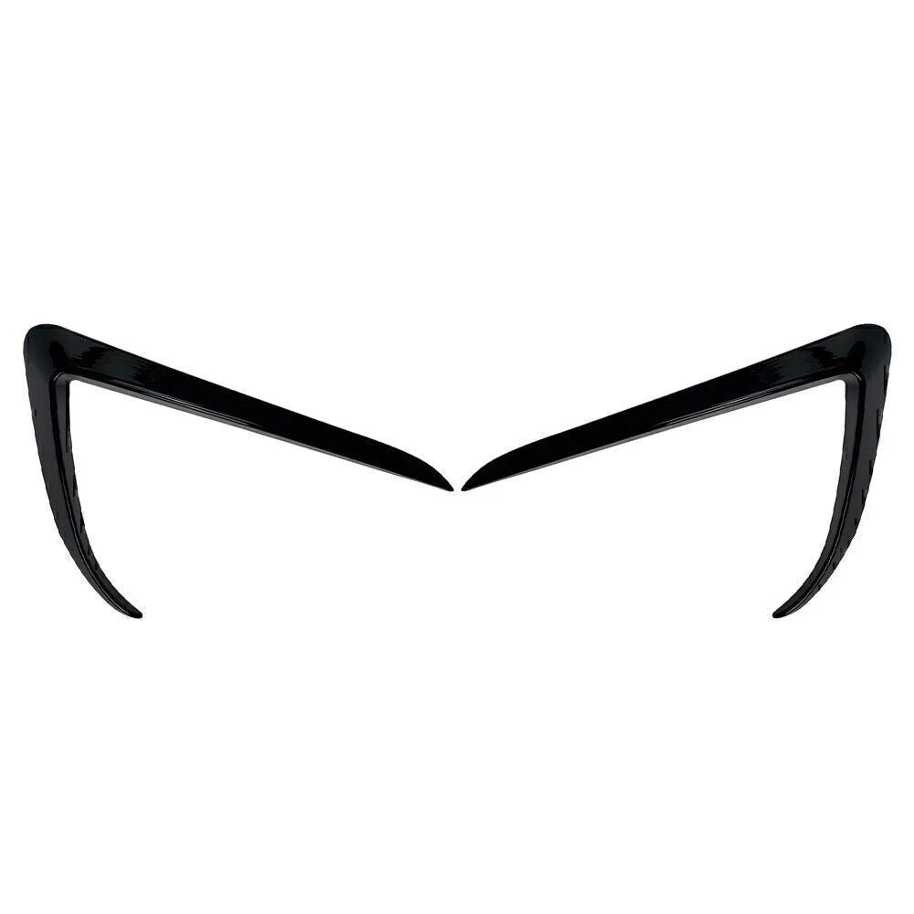 Black Front Fog Light Eyebrow Cover Trim for Tesla Model X (2015-2020)