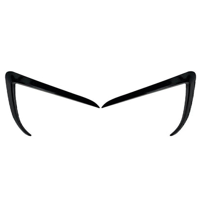 Black Front Fog Light Eyebrow Cover Trim for Tesla Model X (2015-2020)