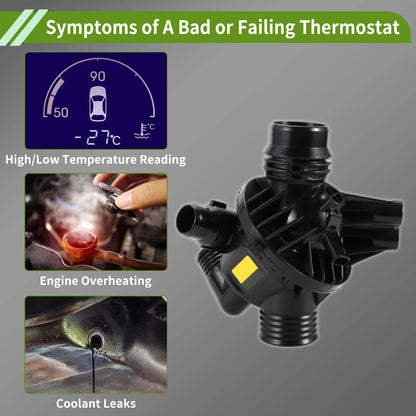 Engine Coolant Thermostat Housing for BMW F25 X3 2010-2012 3.0L