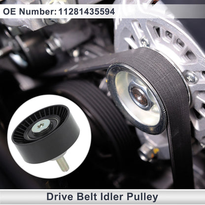 Drive Belt Idler Pulley for BMW Series 3 (1998-2005) Black 1 x Piece