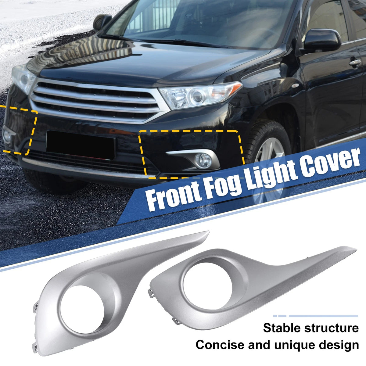 1 Pair Fog Light Grille Cover for Toyota Highlander