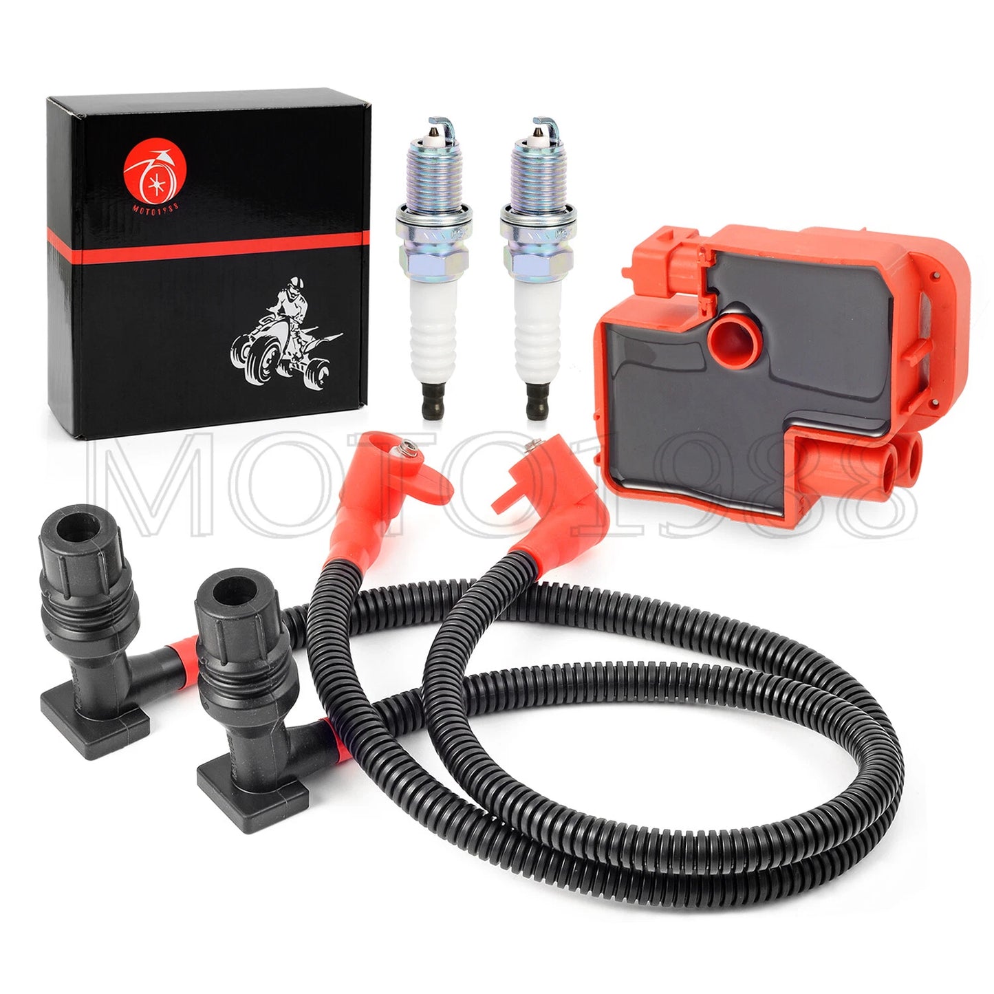 Ignition Coil Spark Plug Wire 52cm/59.3cm for Polaris Ranger Crew 800 2011-2014