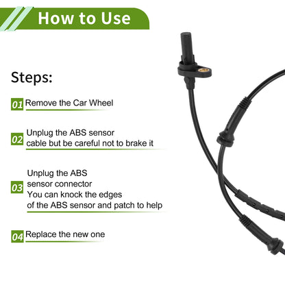 ABS Wheel Speed Sensor for BMW 745Li 2002-2003 V8 4.4L (2002-2003)