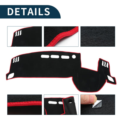 Dashboard Cover Mat for Nissan X-Trail T33 (2022-2024) Black Red 1 Set