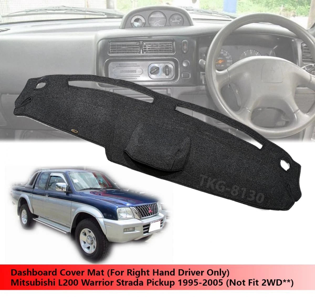 Dashboard Mat Cover for Mitsubishi L200 Warrior (1995-2005)