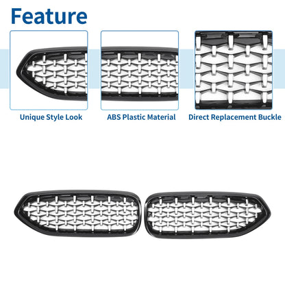Front Upper Bumper Grille for BMW Z4 G29 Half Chrome Silver Tone