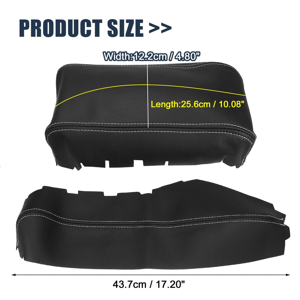 3 Pcs Armrest Covers for Honda Civic 10th Gen 2016-2020 Black & White Line