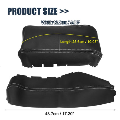 3 Pcs Armrest Covers for Honda Civic 10th Gen 2016-2020 Black & White Line