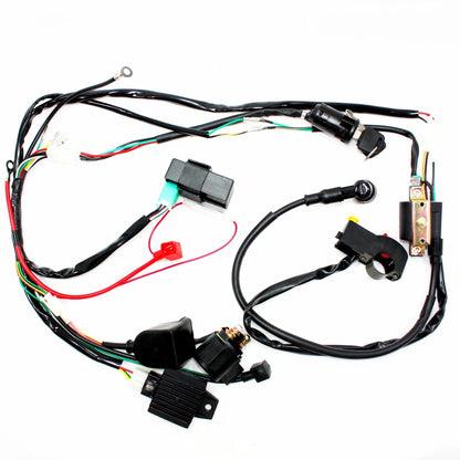 Electric Start Engine Wiring Harness Loom for 110 125cc Quad Bike ATV Buggy