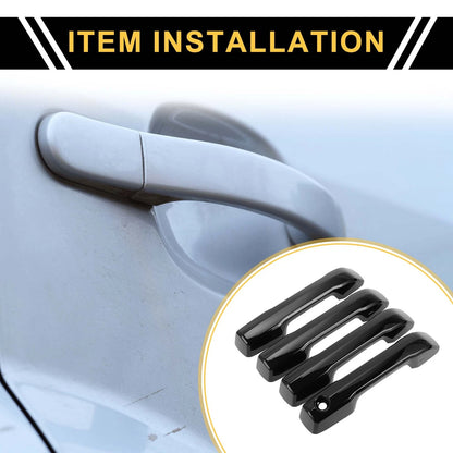 Glossy Black Exterior Door Handle Covers for Toyota Tundra (2022)