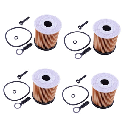 4Pc Oil Filter Kit w/Seals for 2019-2020 Kia Rio 1.6L Engine