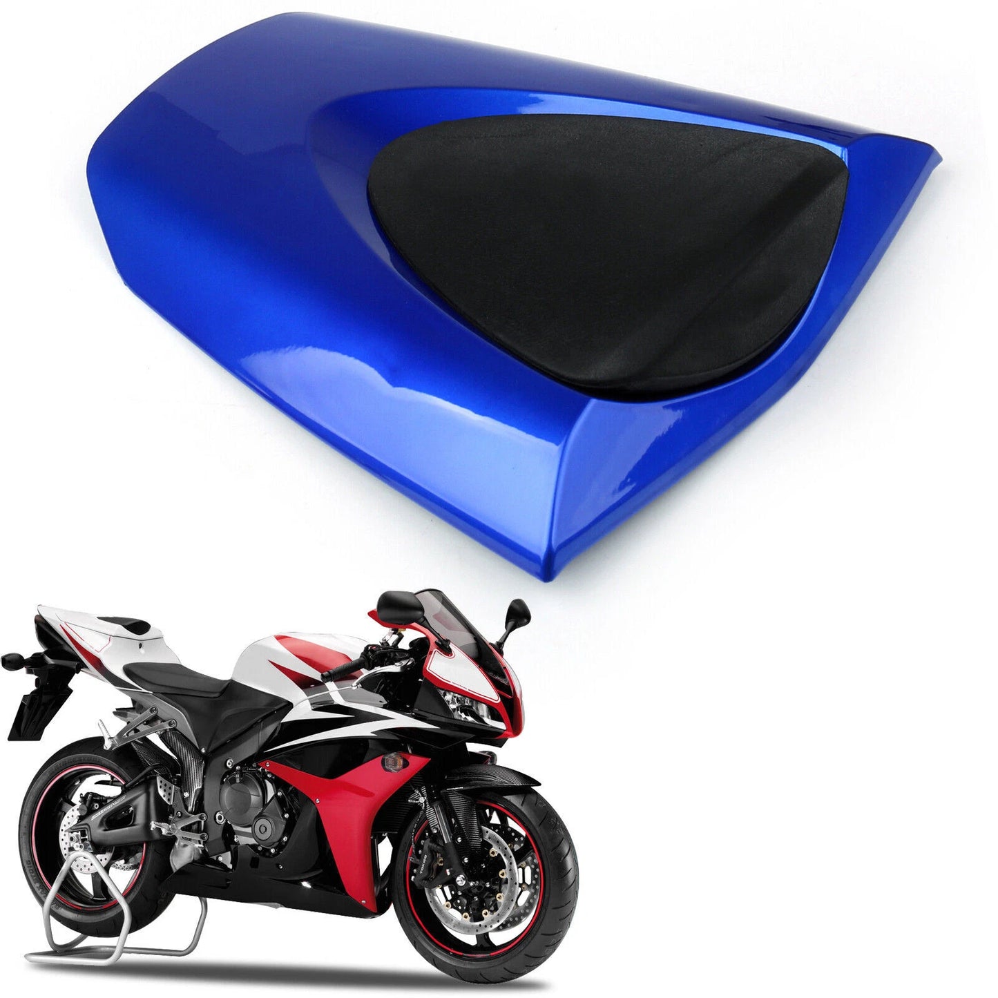 Pillion Seat Cover for Honda CBR600RR 2007-2012 Blue (2007-2012)