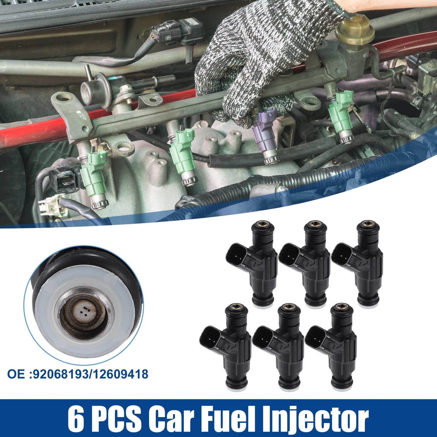 6 x Fuel Injector Nozzles for Chevrolet Equinox 3.6L (2008-2009)