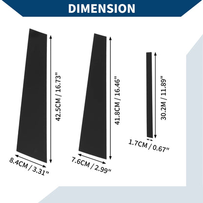 6 x Door Pillar Window Trim for Acura TL Black (2004-2008)