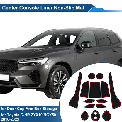 Car Non-Slip Mat 14 Pcs for Toyota C-HR (2016–2023)