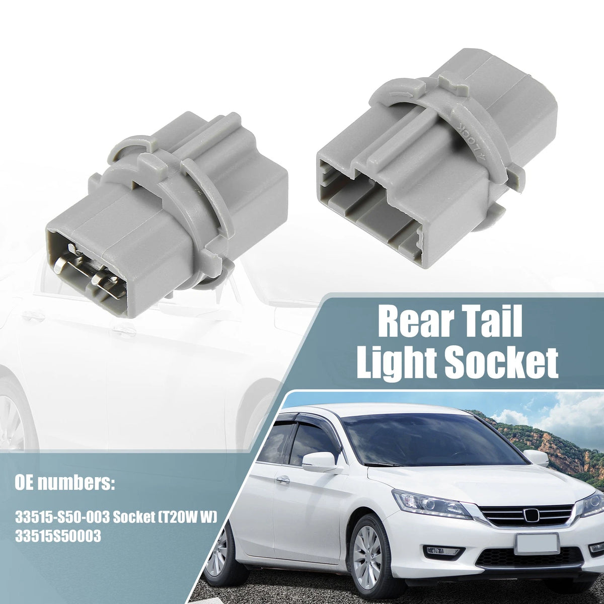 Rear Taillight Brake Lamp Sockets for Honda Accord, Civic (2003-2007)