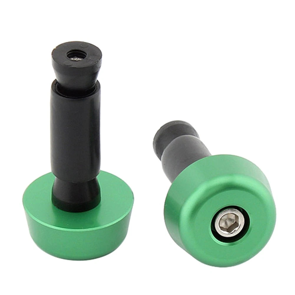 0.5in Handlebar Hand Grips & End Caps for Universal Motorcycle - Green
