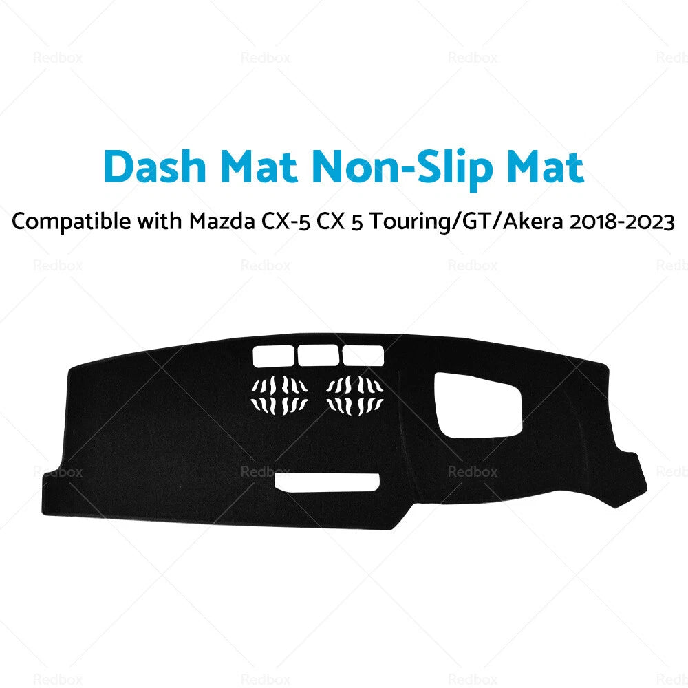 Black Non-Slip Dash Mat Cover for Mazda CX-5 2018-2023