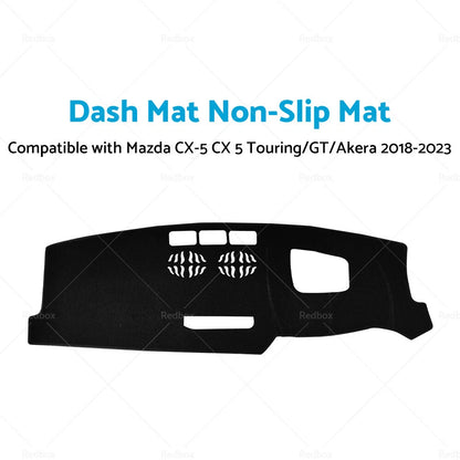Black Non-Slip Dash Mat Cover for Mazda CX-5 2018-2023