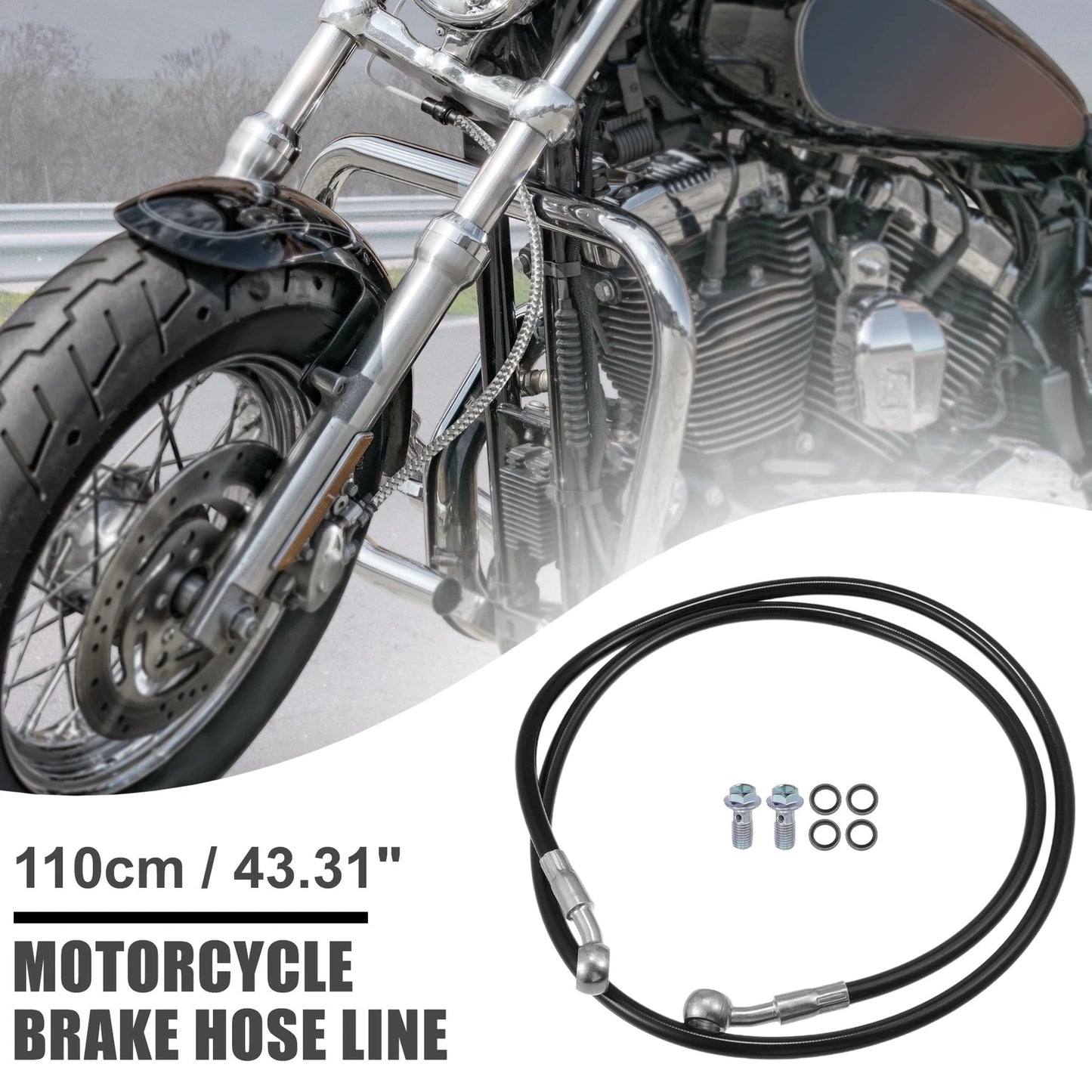Brake Hose 110cm Hydraulic Line for Motorcycle