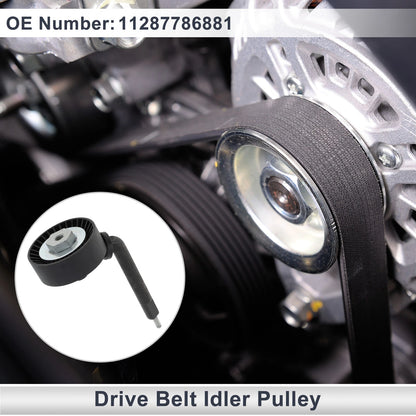 Drive Belt Idler Pulley for BMW 5 Series (2002-2010) Black 1 x Piece