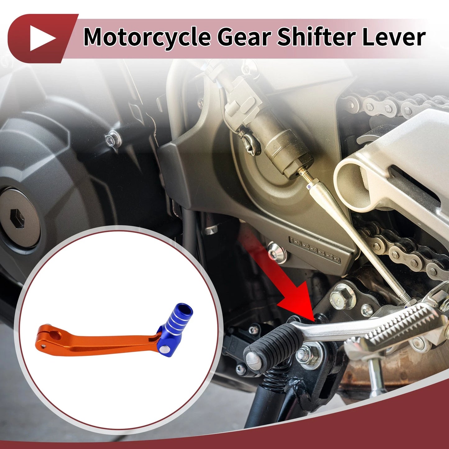 Shifter Lever for Honda CRF150F 03-17 Orange Blue Silver Tone (2003–2017)