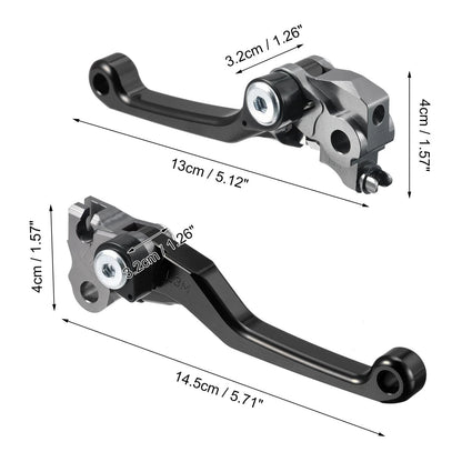 Pair Brake Clutch Levers Black for Honda CRF250R CRF450R (2007–2020)