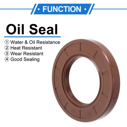 Oil Seal 42x72x10mm Rotary Shaft Seal FKM Rubber 2 x