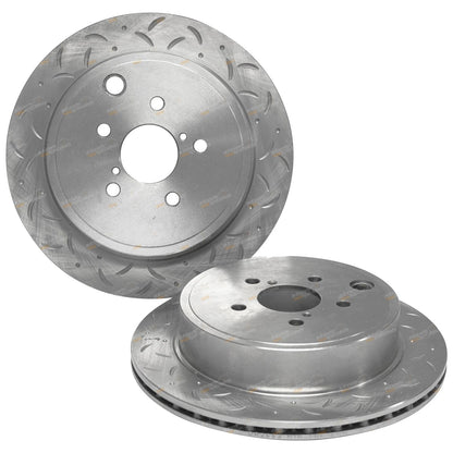 Rear Drilled + Slotted Disc Brake Rotors Subaru BRZ ZN6 (2012-2015)
