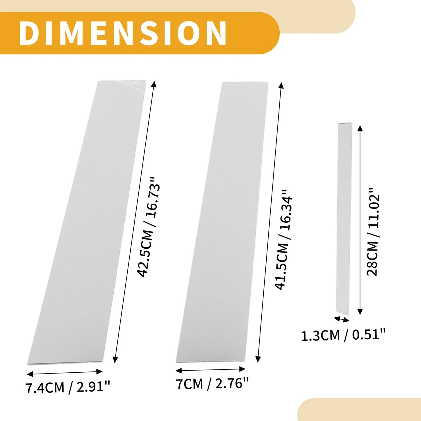 6 x Car Pillar Window Trim Covers for Toyota Camry (2006-2011) Chrome Silver