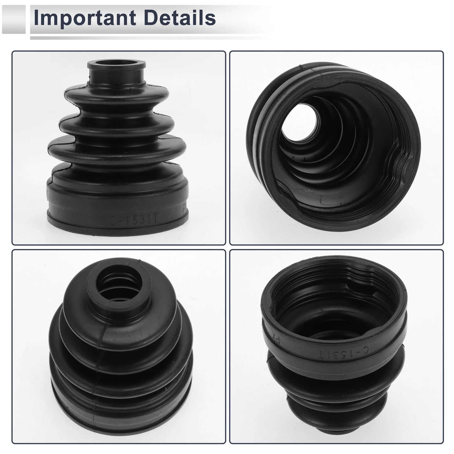 Inner CV Joint Boot Kit with Clamps for Subaru Ascent (2019-2024)