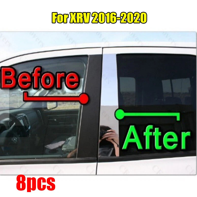 8 x Chrome Pillar Trim Door Cover Mirrored Post for XRV (2016–2020)