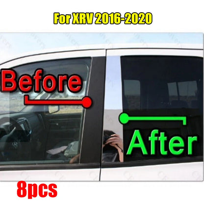 8 x Chrome Pillar Trim Door Cover Mirrored Post for XRV (2016–2020)