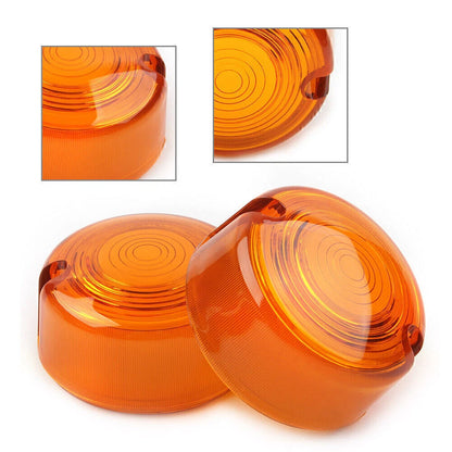 Amber Turn Signal Lens Cover for Harley Dyna FXD FXR Sportster XLH 883 1200 (1991-2023)