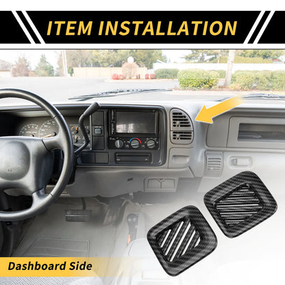 Carbon Fiber Dashboard Air Vent AC Outlet Cover for Ford Maverick (22-24)