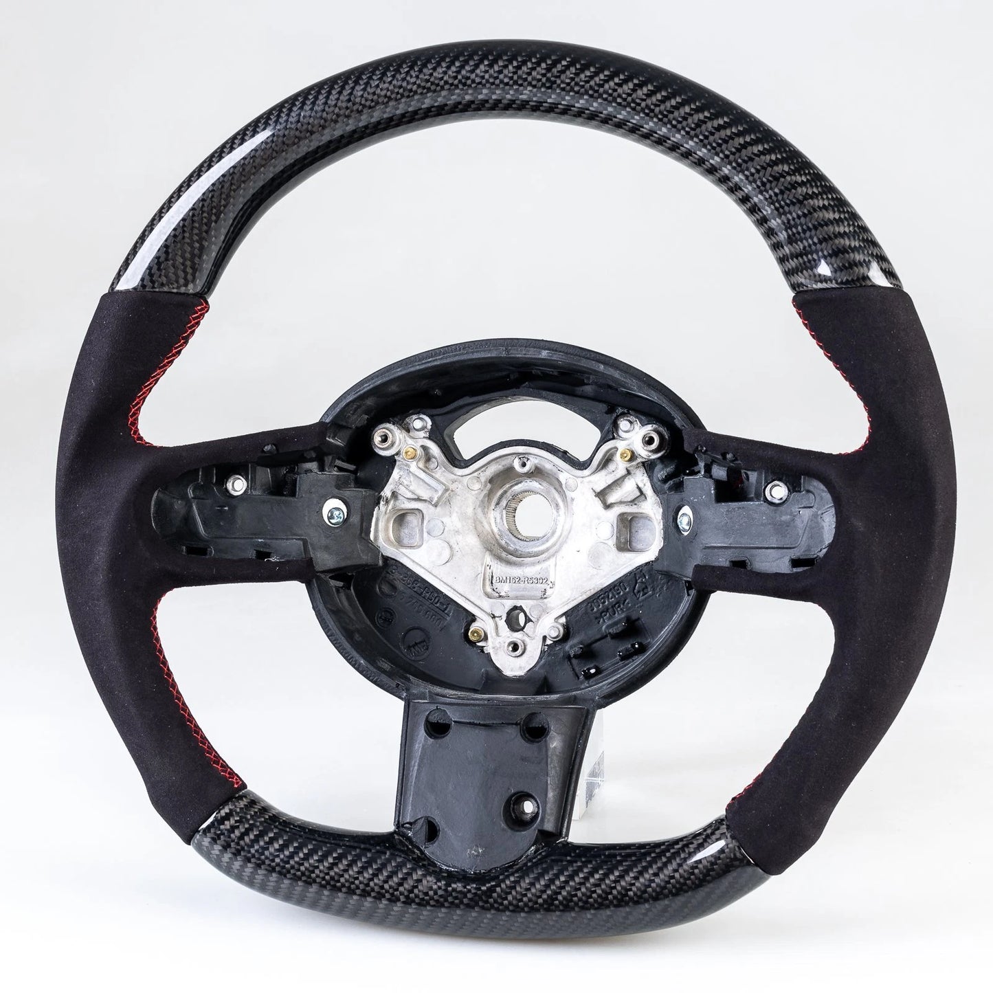 Carbon Flat Bottom 3 Spoke Suede Steering Wheel for Mini R50 R52 R53 (2002-2008)