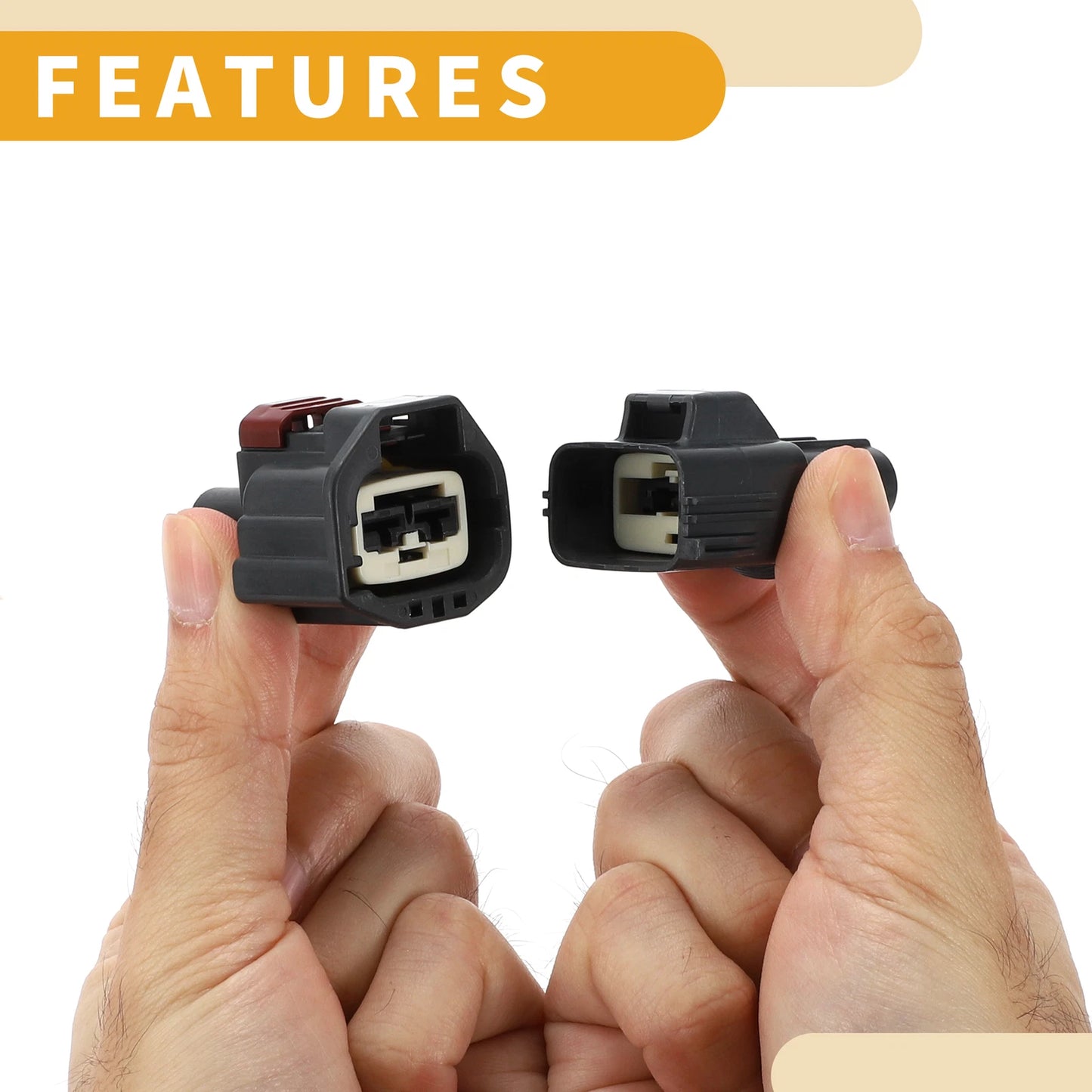 2 x Pin Engine Cooling Fan Motor Connector Plug for Ford